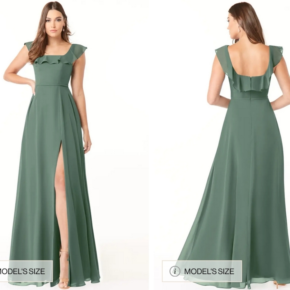 NWT Azazie Eucalyptus "Jinny" Dress